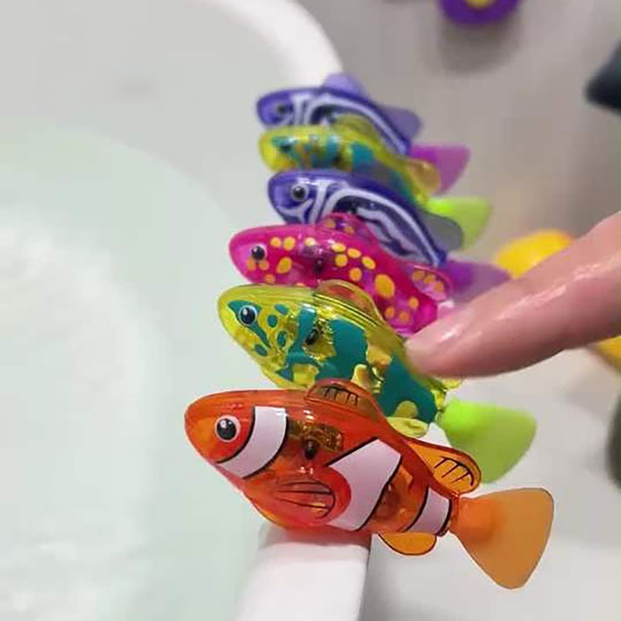 Aquarium Fish Electric - سمكة مهرجية حساسة للضوء، سمكة روبوتية