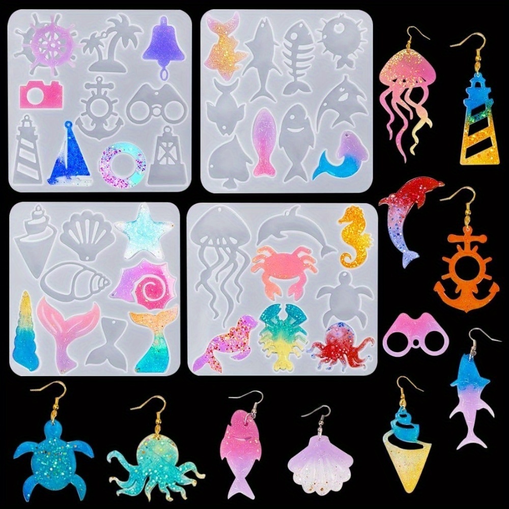 Aquarium Fish Accessories - مجموعة قوالب الأقراط والقلادات ذات الطابع