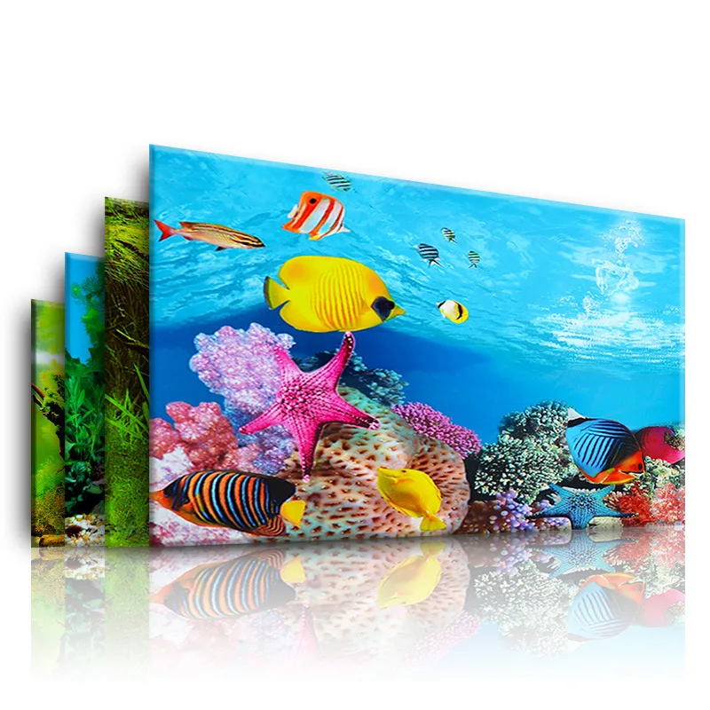 Aquarium Fish Cartoon - خلفية لحوض السمك ثلاثية الأبعاد ملصق