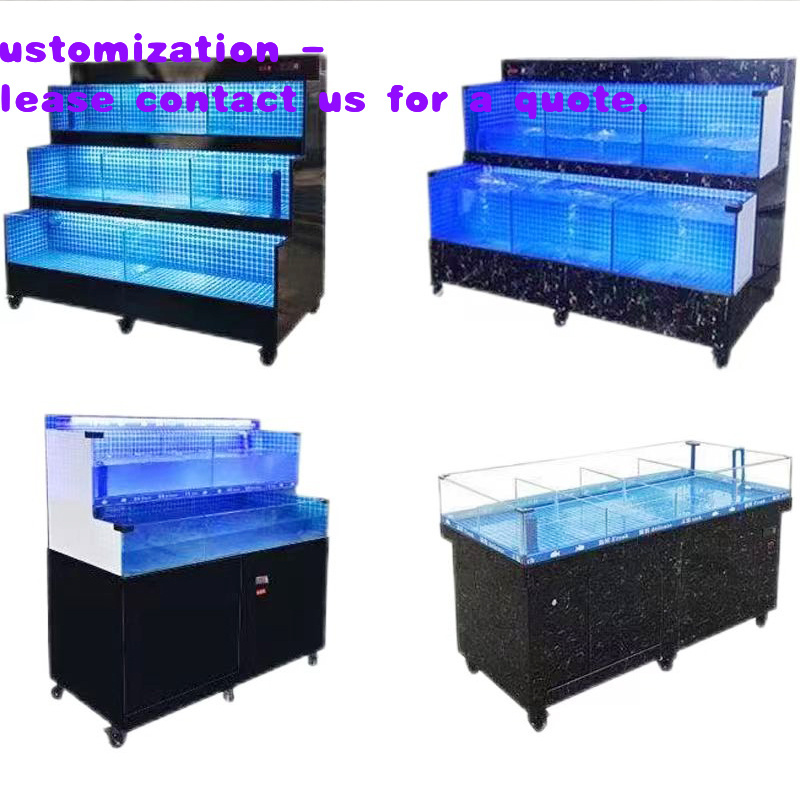 Aquarium Fish Restaurant - حوض أسماك مستطيل أسود مخصص للأسماك