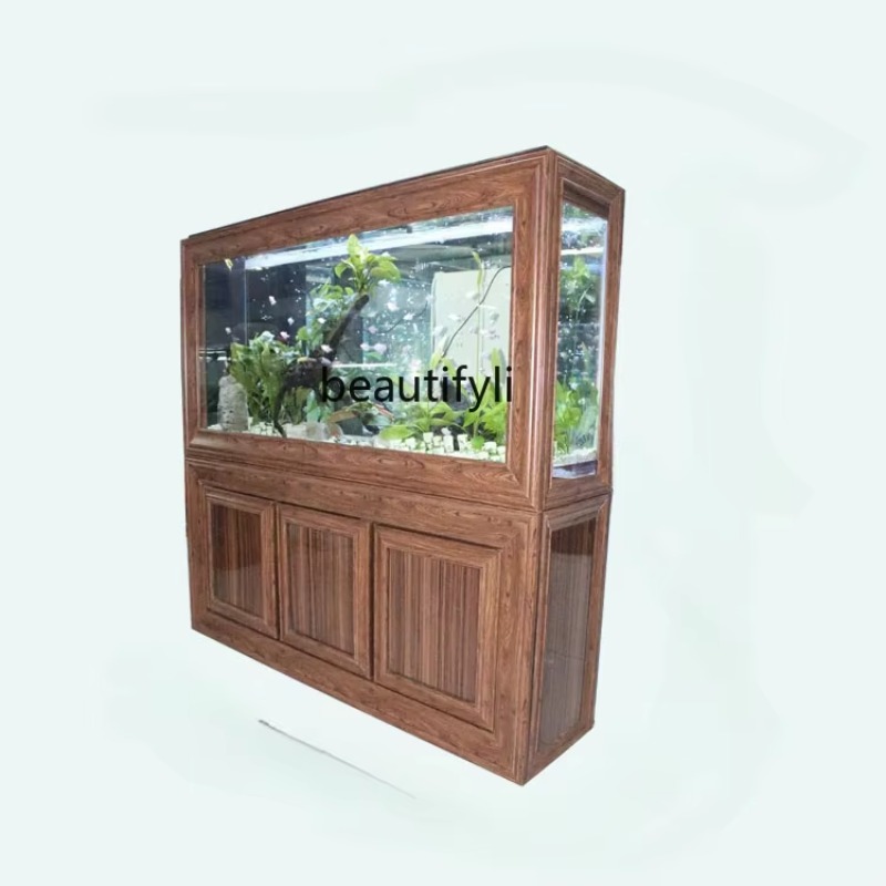 Live Fish Aquarium - خزان الأسماك الصينية غرفة المعيشة الكبيرة