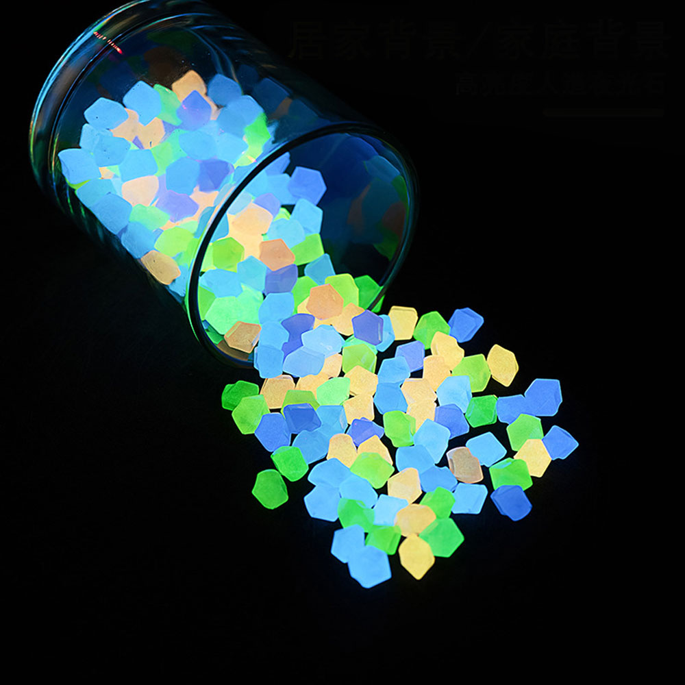 Aquarium Fish That Glow In The Dark - 100 قطعة حصى داكن مضيء 14*11