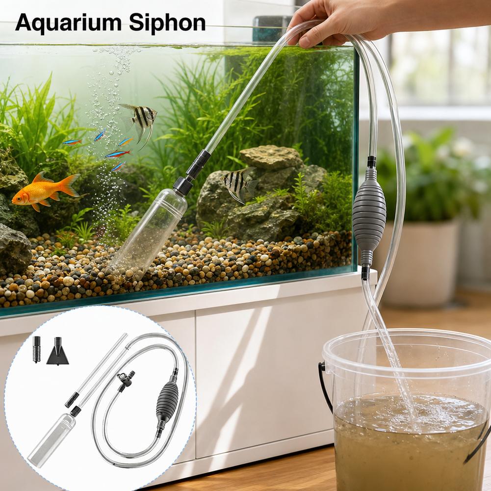 Aquarium Fish Tank Cleaner - مضخة يدوية لتغيير مياه حوض السمك