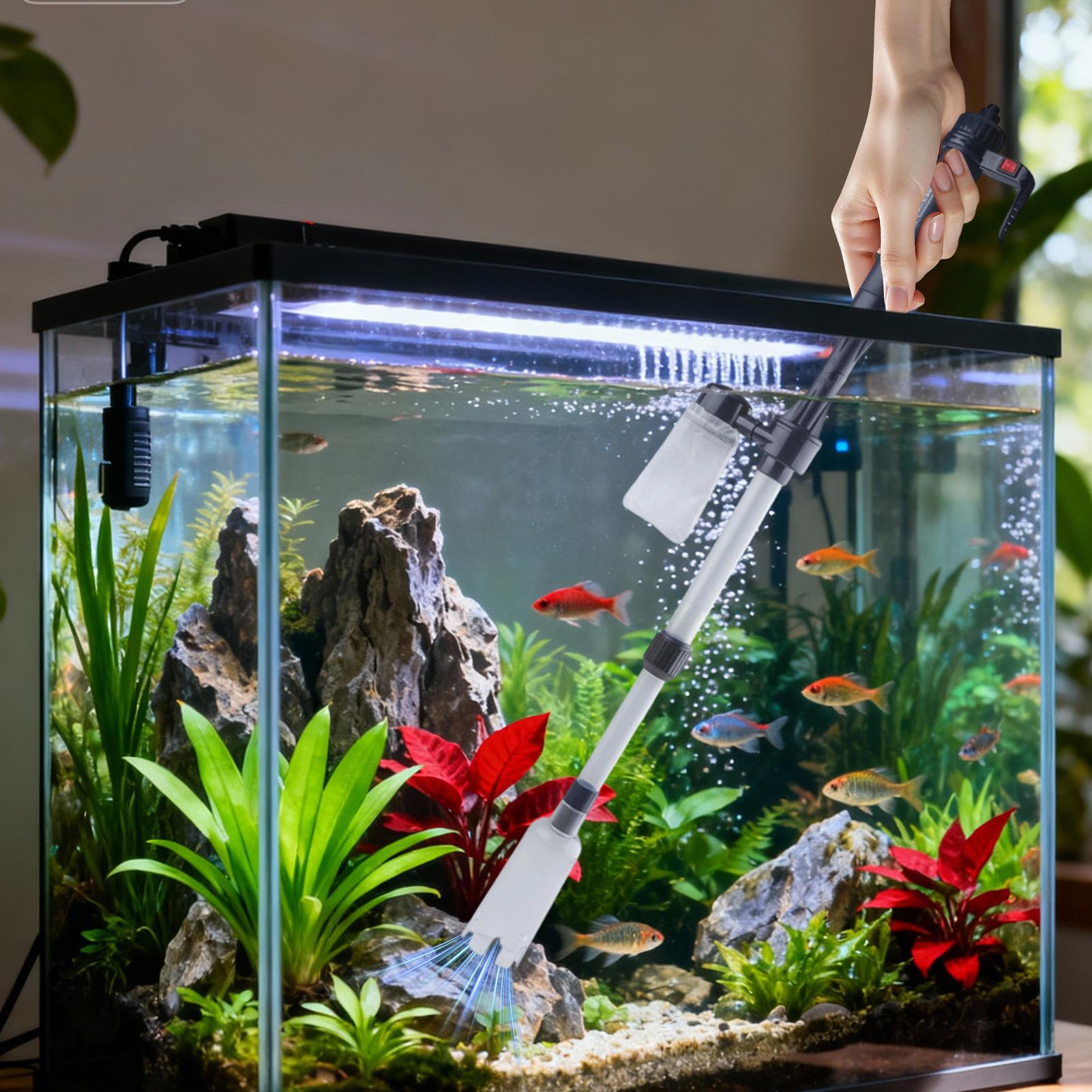 Aquarium Fish Electric - مكنسة كهربائية 3 في 1 لتنظيف