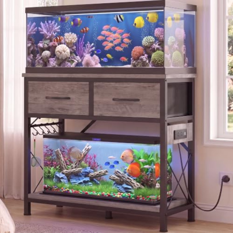 Aquarium Fish Black - حامل حوض أسماك لأحواض الأسماك بسعة
