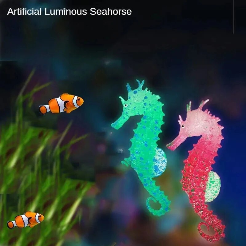 Aquarium Fish That Glow In The Dark - ديكورات حوض السمك Aquascape محاكاة تتوهج