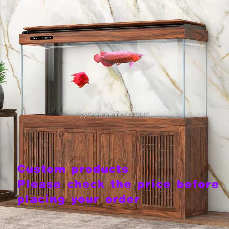 Live Fish Aquarium - حوض سمك زجاجي مستطيل فاخر مخصص
