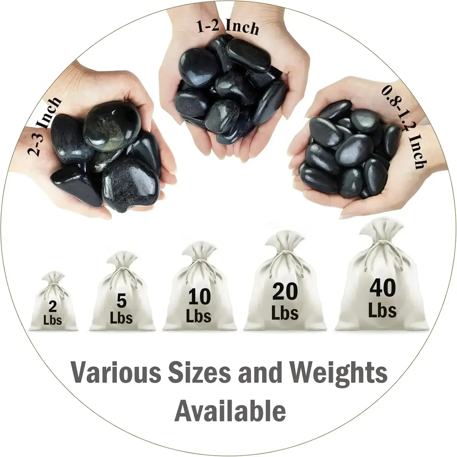 40 رطلاً من صخور النهر السوداء - مراجعة Aquarium Fish Black وسعره