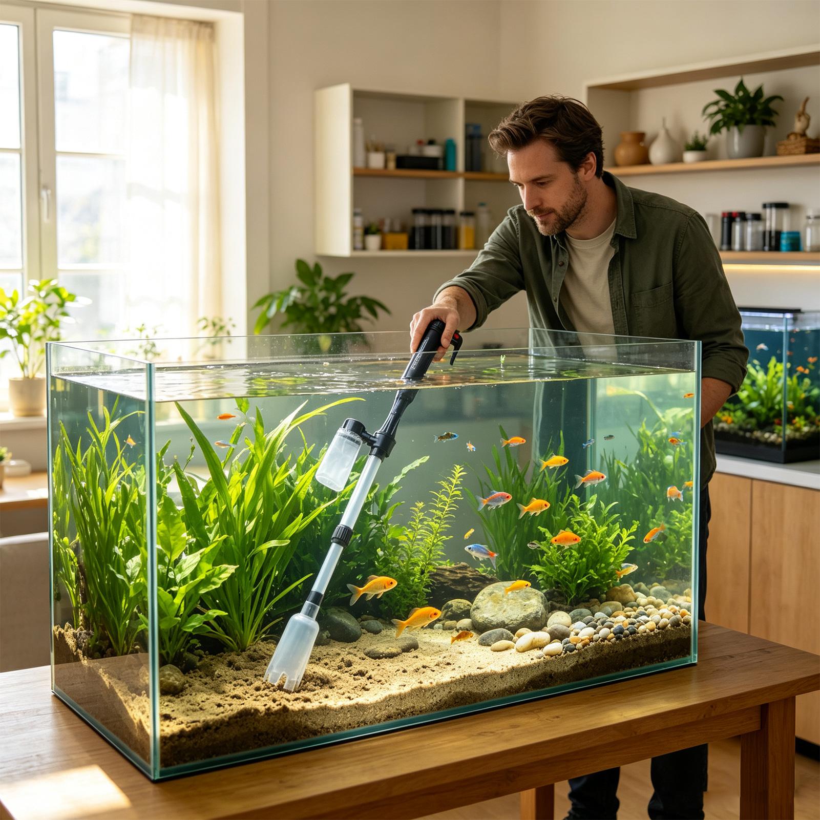 منظف قاع حوض السمك الكهربائي،  - مراجعة Aquarium Fish Electric وسعره