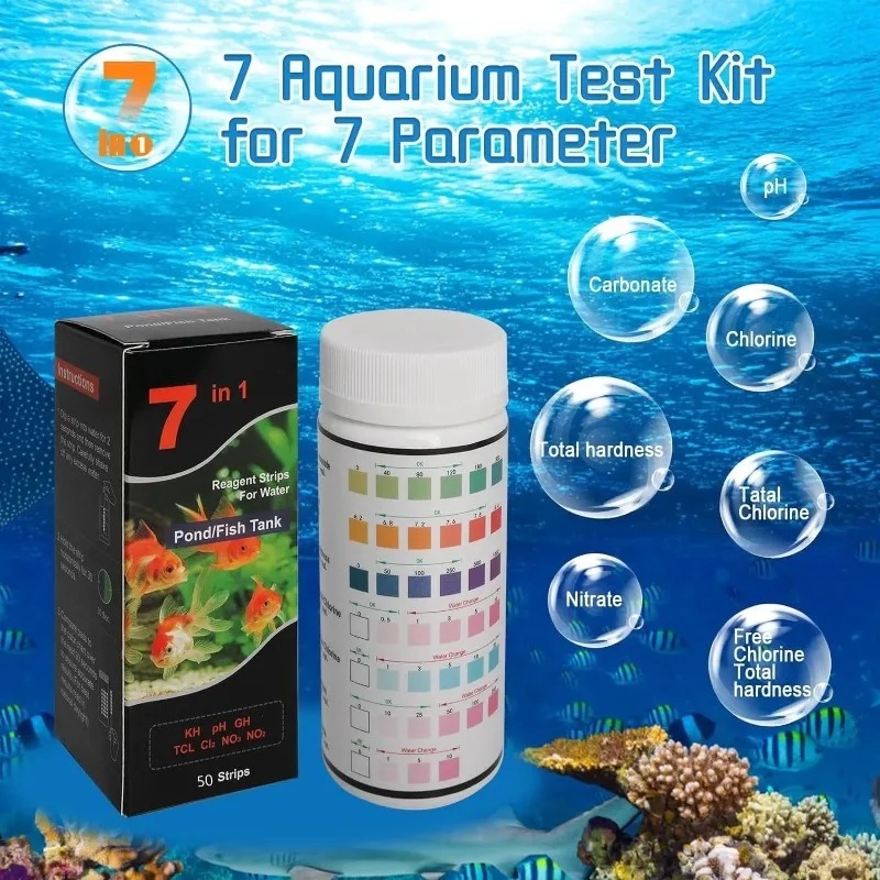 شرائط اختبار أحواض السمك، طقم  - مراجعة Aquarium Test Kit وسعره