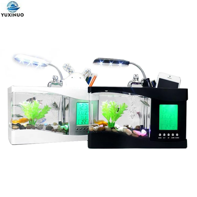 حوض سمك مكتبي صغير يعمل بـ USB - مراجعة Aquarium Fish Electric وسعره