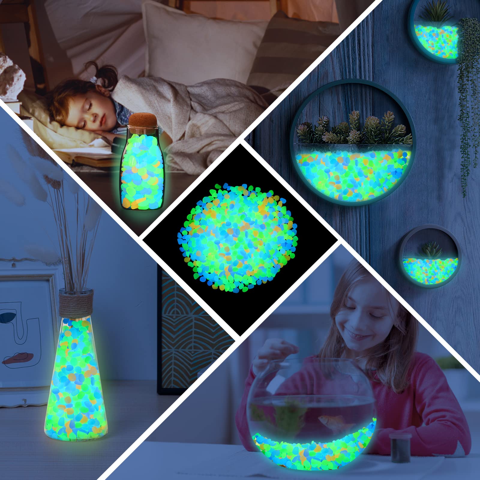 200 قطعة من الحصى المضيء في ال - مراجعة Aquarium Fish That Glow In The Dark وسعره