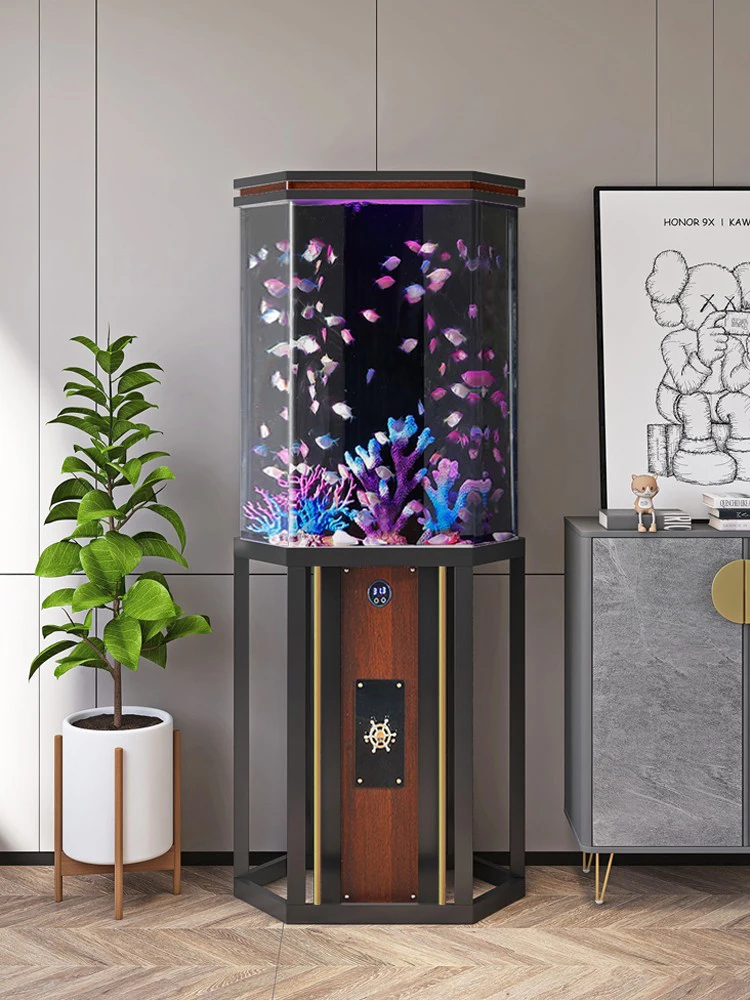 حوض سمك دائري صغير لغرفة المعي - مراجعة Live Fish Aquarium وسعره
