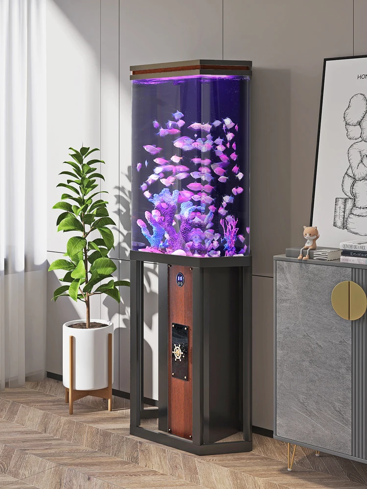 حوض سمك دائري صغير لغرفة المعي - مراجعة Live Fish Aquarium وسعره