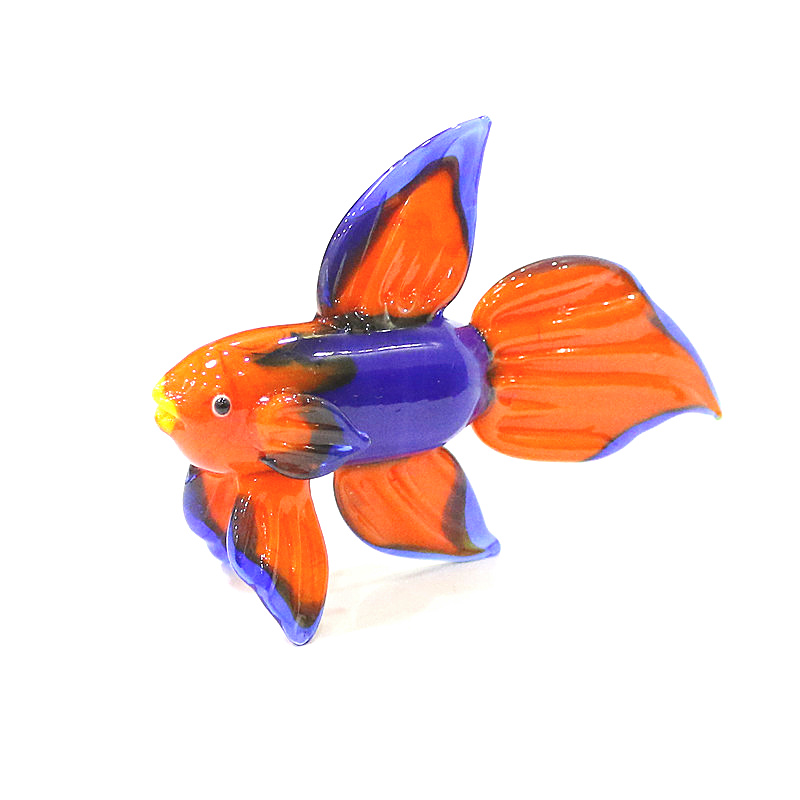 البرتقال زجاج مورانو الأسماك ا - مراجعة Live Fish Aquarium وسعره