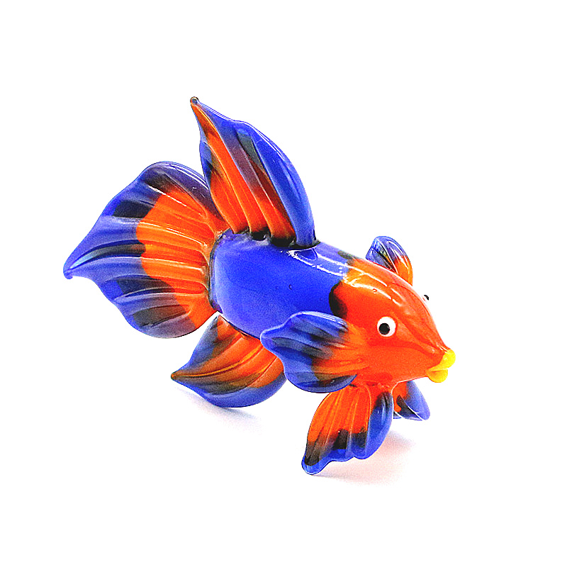 البرتقال زجاج مورانو الأسماك ا - مراجعة Live Fish Aquarium وسعره