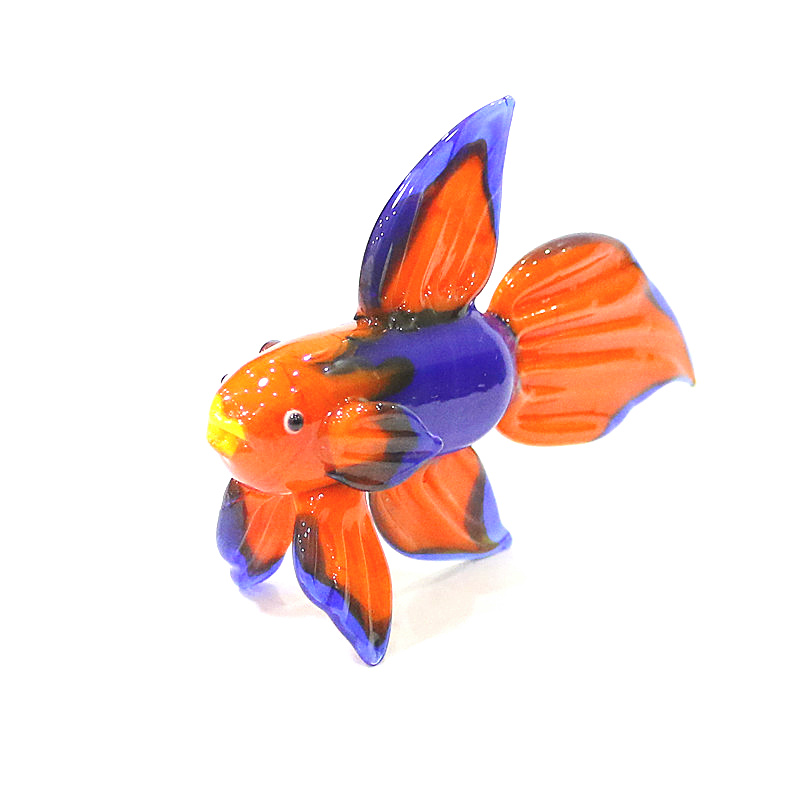 البرتقال زجاج مورانو الأسماك ا - مراجعة Live Fish Aquarium وسعره