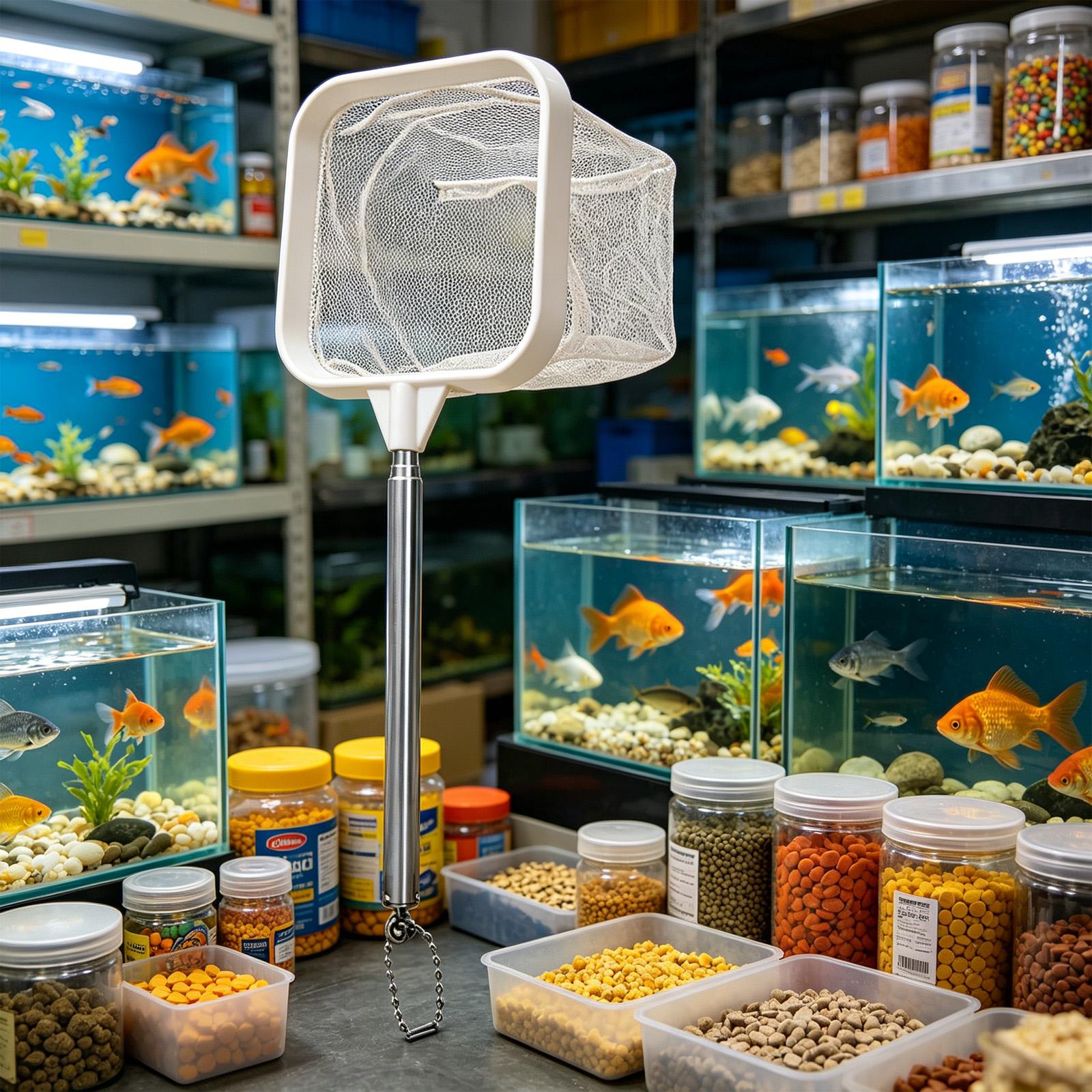 أداة تنظيف مياه خارجية بمقبض ط - مراجعة Aquarium Fish Trap وسعره