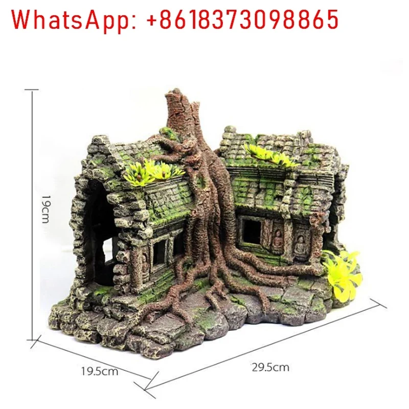 ديكور حوض السمك على شكل بيت شج - مراجعة Aquarium Fish Accessories وسعره
