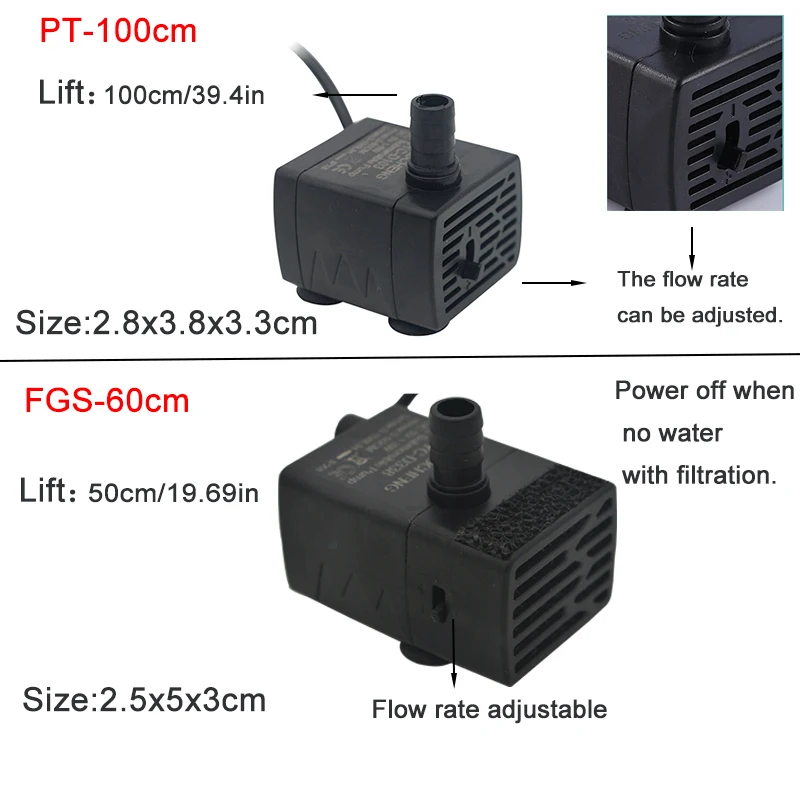 مضخة مياه غاطسة USB للأحواض ال - مراجعة Aquarium Fish Real وسعره