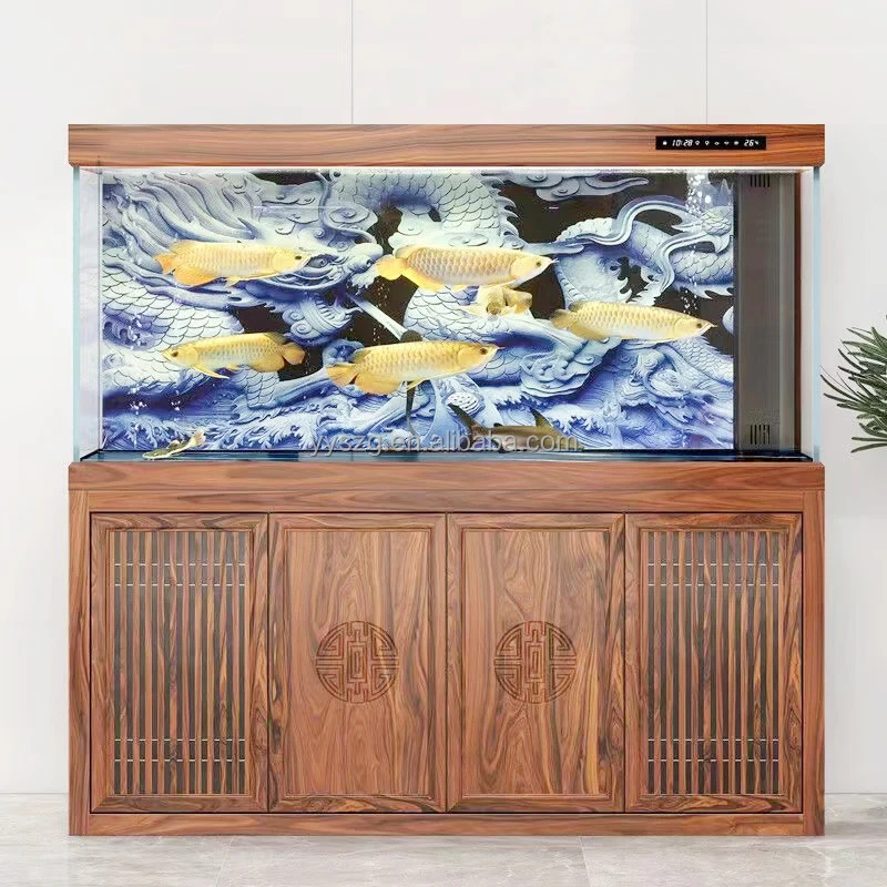 حوض سمك زجاجي مستطيل فاخر مخصص - مراجعة Live Fish Aquarium وسعره