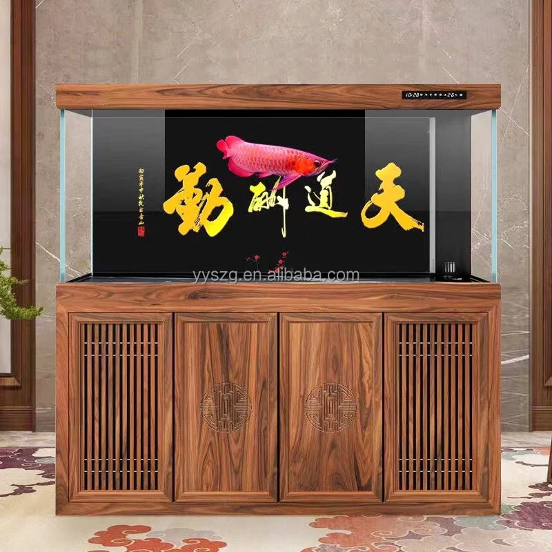 حوض سمك زجاجي مستطيل فاخر مخصص - مراجعة Live Fish Aquarium وسعره